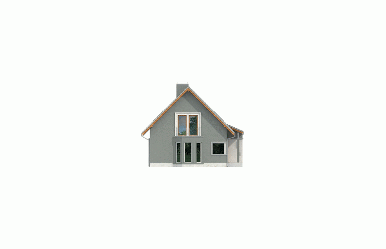 Projekt domu jednorodzinnego Kim (wersja A) - elewacja 2