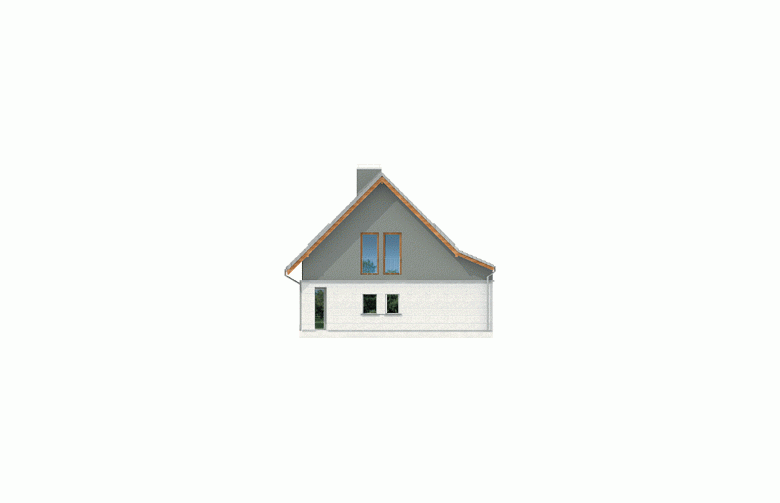 Projekt domu jednorodzinnego Kim (wersja A) - elewacja 4