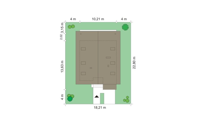 Projekt domu wielorodzinnego Otwarty 3 (414) - Usytuowanie