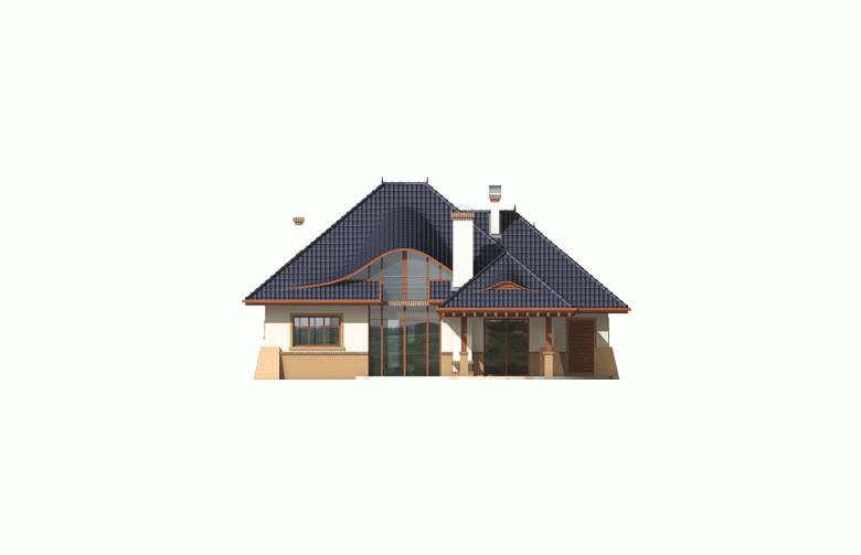 Projekt domu jednorodzinnego Klarysa G2 - elewacja 3