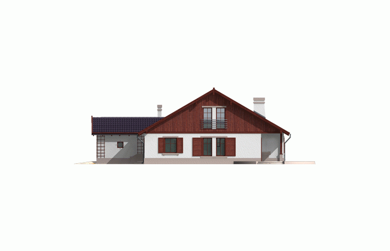 Projekt domu jednorodzinnego Klementynka G1 - elewacja 2