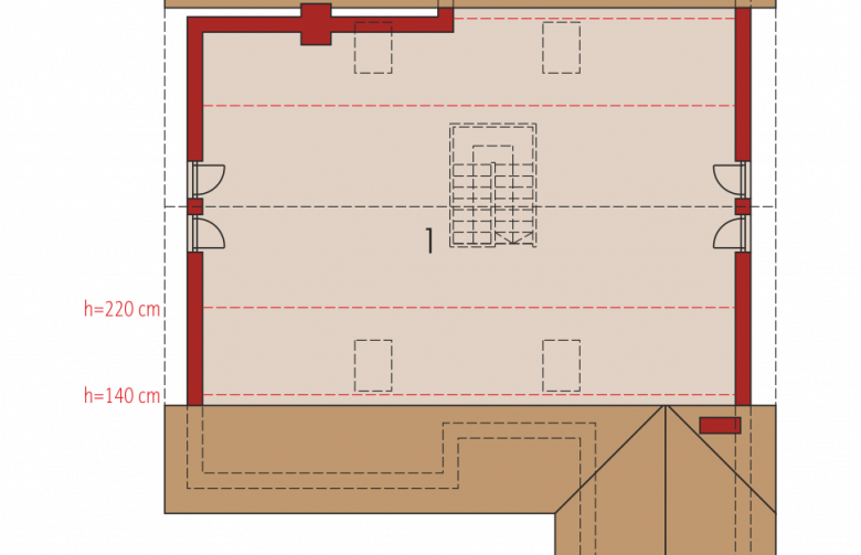 Projekt domu jednorodzinnego Klementynka G1 - poddasze