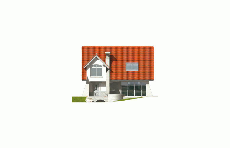 Projekt domu jednorodzinnego Konstancja (mała) - elewacja 1