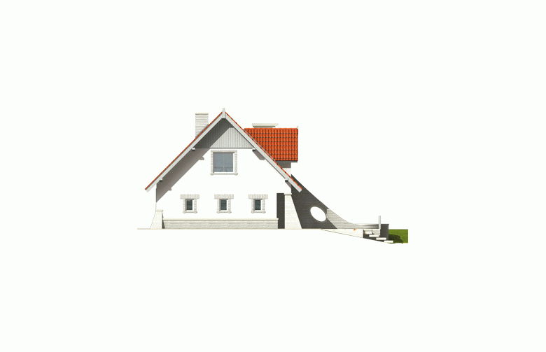 Projekt domu jednorodzinnego Konstancja (mała) - elewacja 2