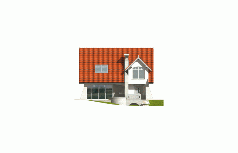 Projekt domu jednorodzinnego Konstancja (mała) - elewacja 1