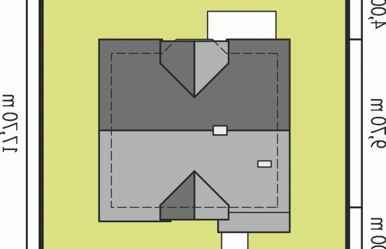 Projekt domu jednorodzinnego Konwalia - Usytuowanie - wersja lustrzana