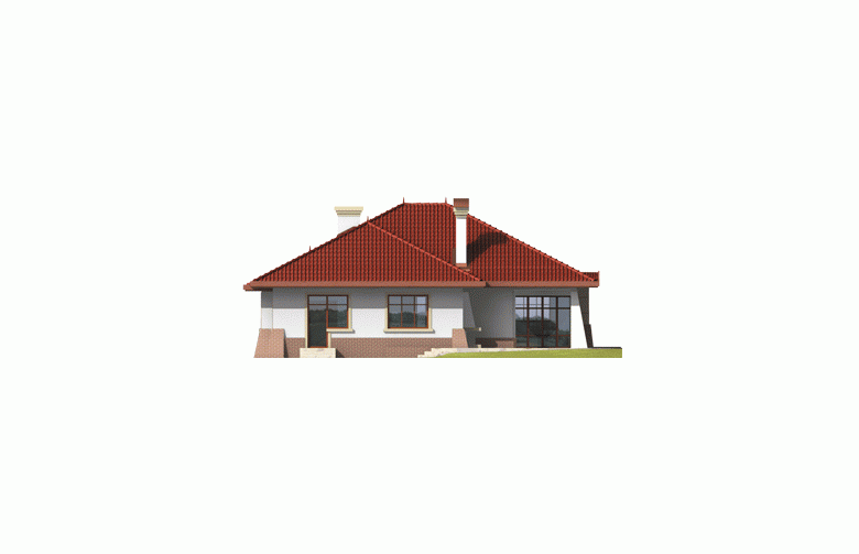 Projekt domu jednorodzinnego Kornelia G1 01 - elewacja 3