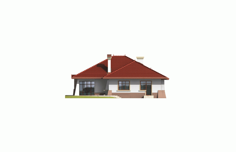 Projekt domu jednorodzinnego Kornelia G1 01 - elewacja 3