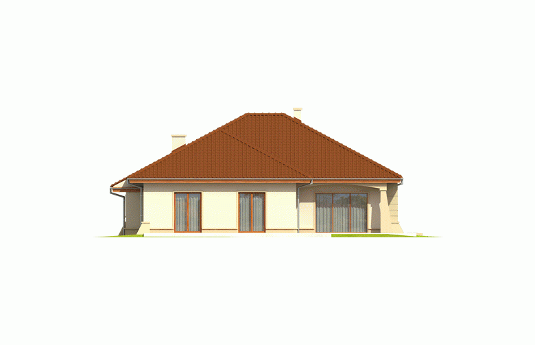 Projekt domu jednorodzinnego Kornelia II G2 Leca® DOM - elewacja 3