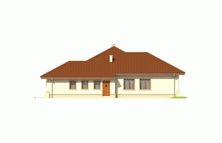 Projekt domu jednorodzinnego Kornelia II G2 Leca® DOM - elewacja 4