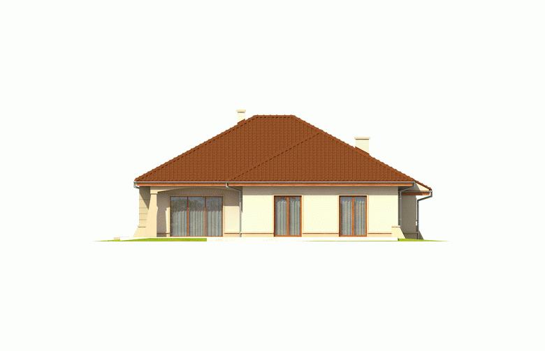 Projekt domu jednorodzinnego Kornelia II G2 Leca® DOM - elewacja 3