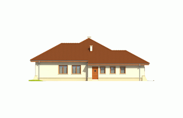 Projekt domu jednorodzinnego Kornelia II G2 Leca® DOM - elewacja 4