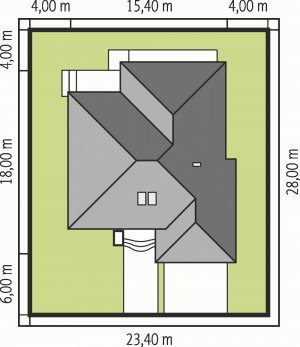 Usytuowanie budynku Kornelia II G2 Leca® DOM