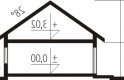 Projekt domu jednorodzinnego Kornelia II G2 Leca® DOM - przekrój 1