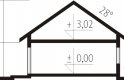 Projekt domu jednorodzinnego Kornelia III G2 - przekrój 1