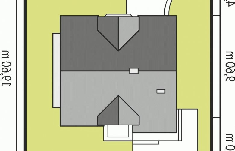 Projekt domu jednorodzinnego Krystyna - Usytuowanie - wersja lustrzana
