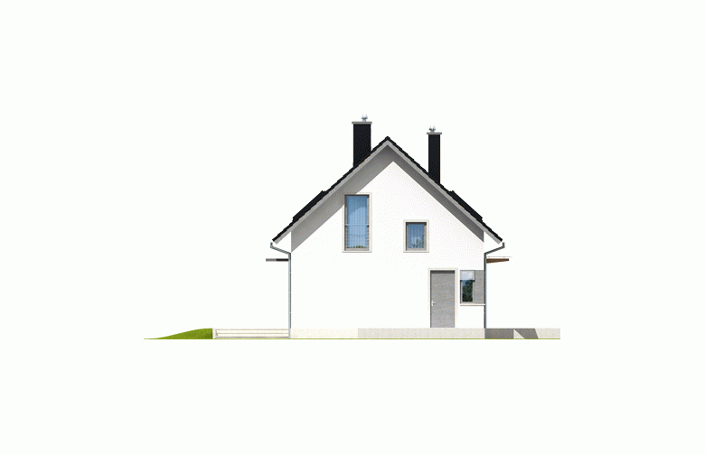 Projekt domu jednorodzinnego Lea (wersja A) - elewacja 2