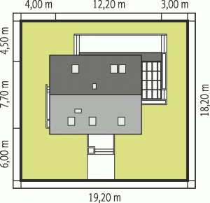 Usytuowanie budynku Lea (wersja A)