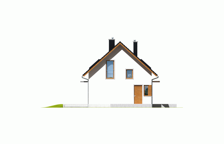 Projekt domu jednorodzinnego Lea (wersja B) - elewacja 2