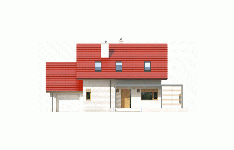 Projekt domu jednorodzinnego Lea G1 - elewacja 1