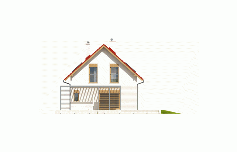 Projekt domu jednorodzinnego Lea G1 - elewacja 4