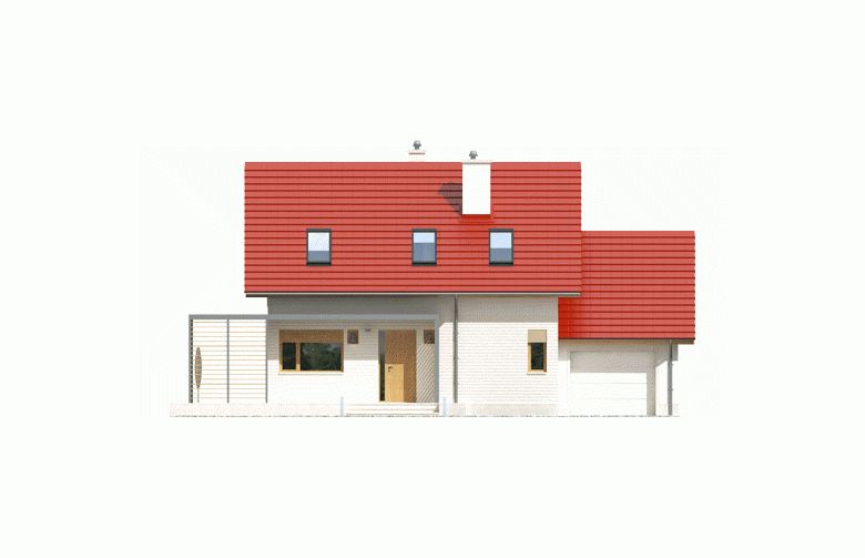 Projekt domu jednorodzinnego Lea G1 - elewacja 1