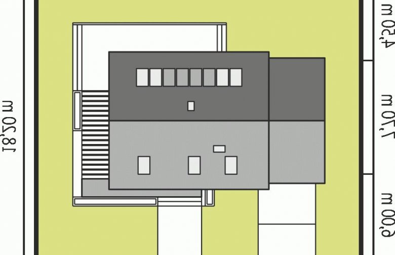 Projekt domu jednorodzinnego Lea G1 - Usytuowanie - wersja lustrzana