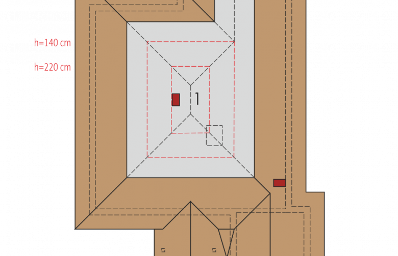 Projekt domu parterowego Lora G1 - strych