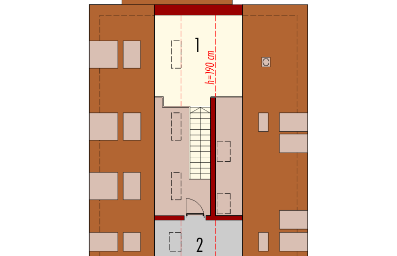 Projekt domu energooszczędnego Lumina - antresola