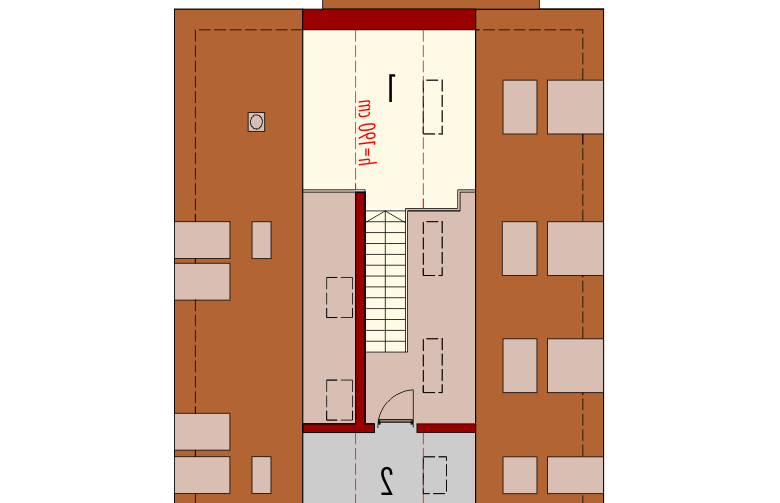 Projekt domu energooszczędnego Lumina - antresola