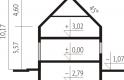 Projekt domu energooszczędnego Lumina II G2 - przekrój 1