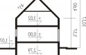 Projekt domu energooszczędnego Lumina II G2 - przekrój 1