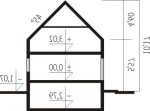 Przekrój projektu Lumina II G2 w wersji lustrzanej