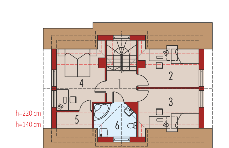 Projekt domu jednorodzinnego Magnolia G1 - poddasze