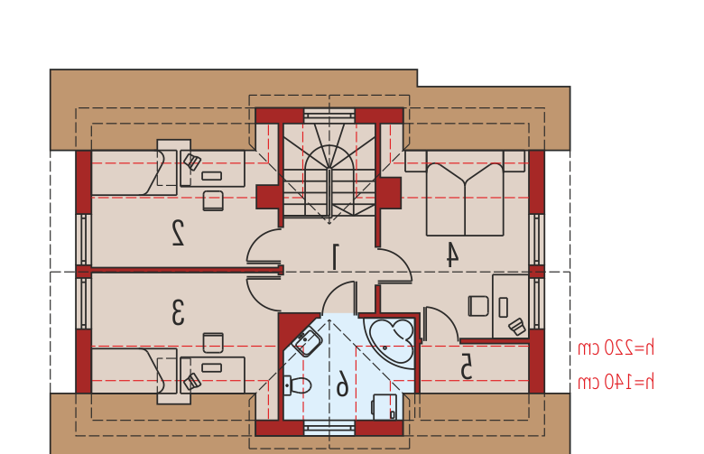 Projekt domu jednorodzinnego Magnolia G1 - poddasze