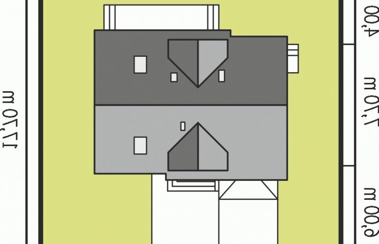 Projekt domu jednorodzinnego Magnolia G1 - Usytuowanie - wersja lustrzana
