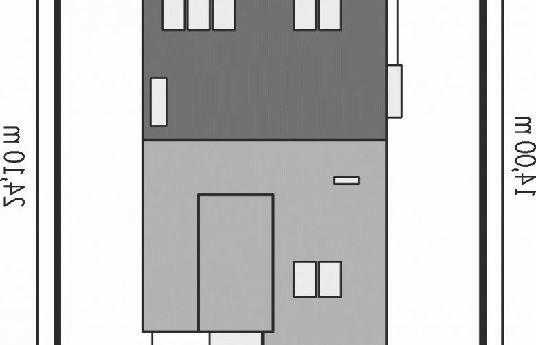 Projekt domu bliźniaczego Malwa G1 (bliźniak) - Usytuowanie - wersja lustrzana