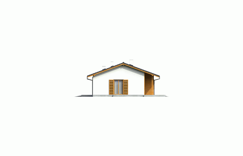 Projekt domu parterowego Manuela - elewacja 4