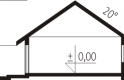 Projekt domu parterowego Manuela G1 - przekrój 1