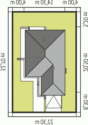 Usytuowanie budynku Margaret G2 Leca® DOM w wersji lustrzanej