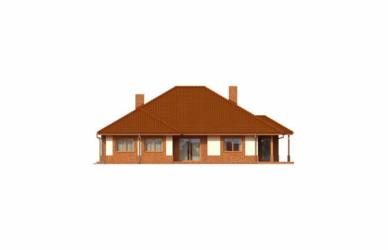 Projekt domu jednorodzinnego Mariusz G2 - elewacja 3
