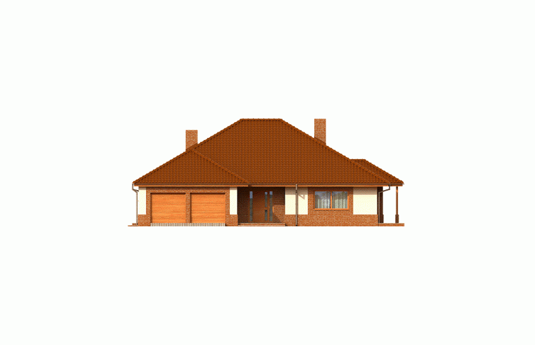 Projekt domu jednorodzinnego Mariusz G2 - elewacja 1