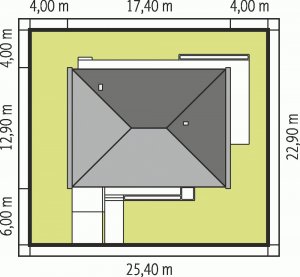 Usytuowanie budynku Marlon II G1 (z wejściem od południa)