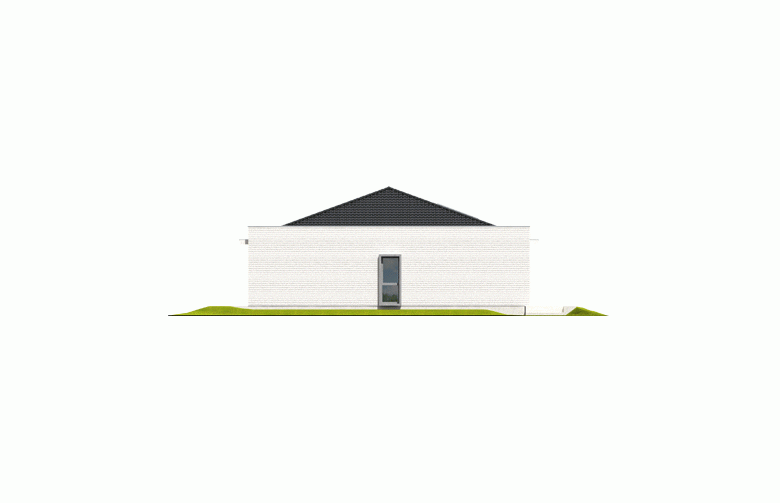 Projekt domu parterowego Marlon III G1 (biały) - elewacja 4