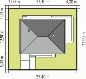 Usytuowanie budynku Marlon IV G1 (z wejściem od południa)