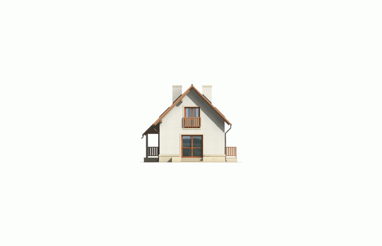 Projekt domu jednorodzinnego Martusia - elewacja 4