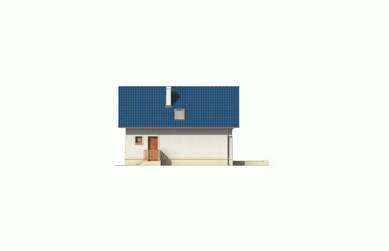 Projekt domu jednorodzinnego Martusia - elewacja 3