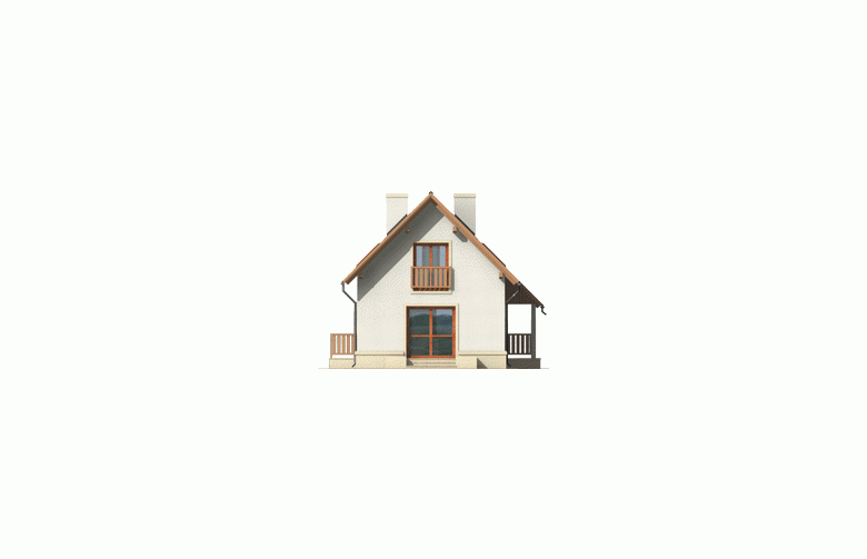 Projekt domu jednorodzinnego Martusia - elewacja 4