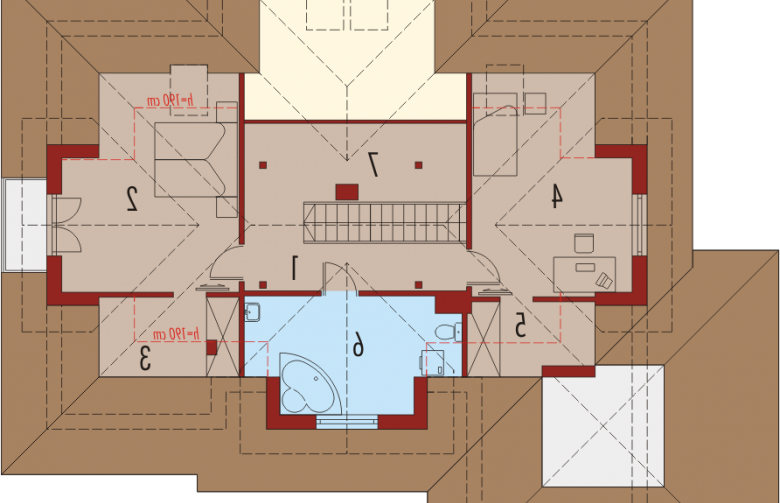 Projekt domu jednorodzinnego Marysia II G2 - poddasze