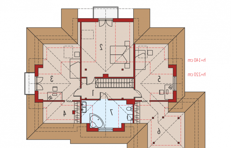 Projekt domu jednorodzinnego Marysia III G2 - poddasze